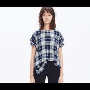 Madewell plaid top size small